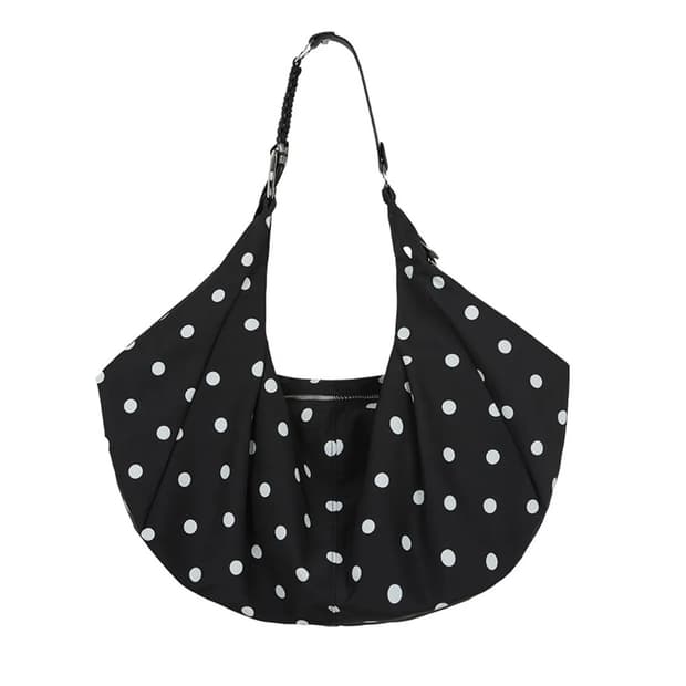 낫노잉 Braided Dot Shoulder Bag (BLACK)