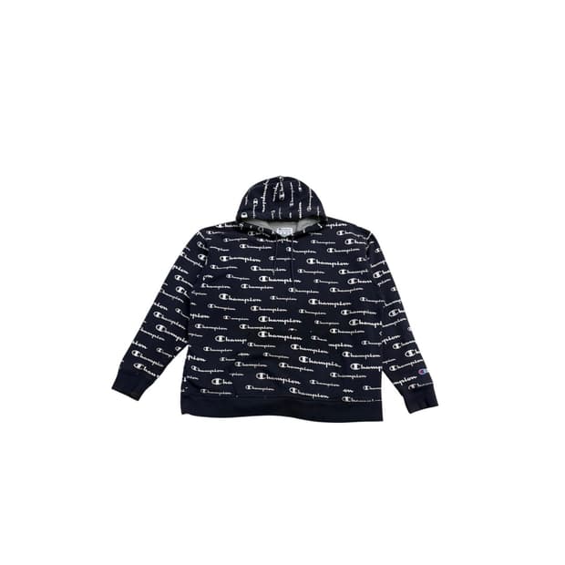 챔피온 리버스위브 후드티 네이비