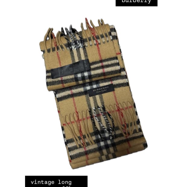버버리 정품 빈티지 롱 캐시미어 머플러