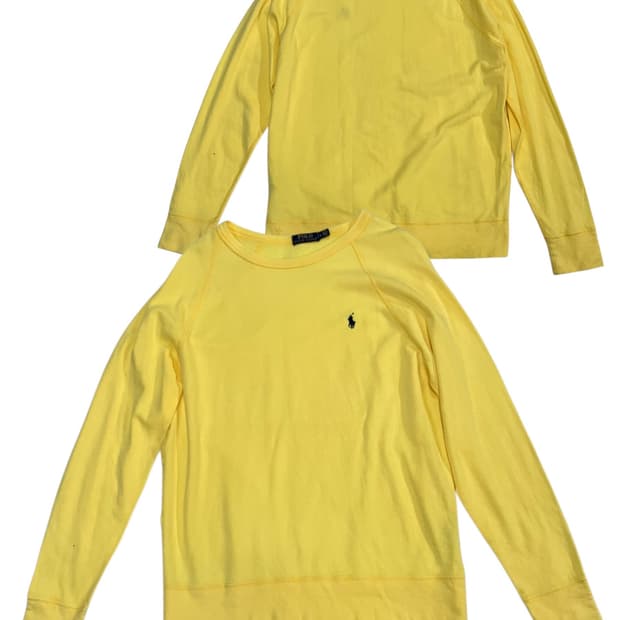 폴로 랄프로렌 옐로우 맨투맨 티셔츠 L