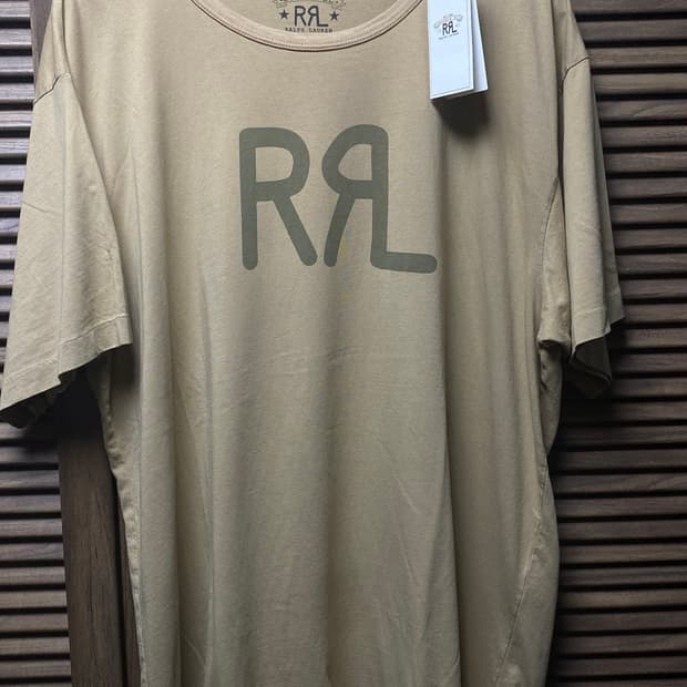 RRL 더블알엘 랄프로렌 카키 베이지 티셔츠 xxl 105