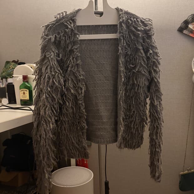 빈티지 그레이 가디건