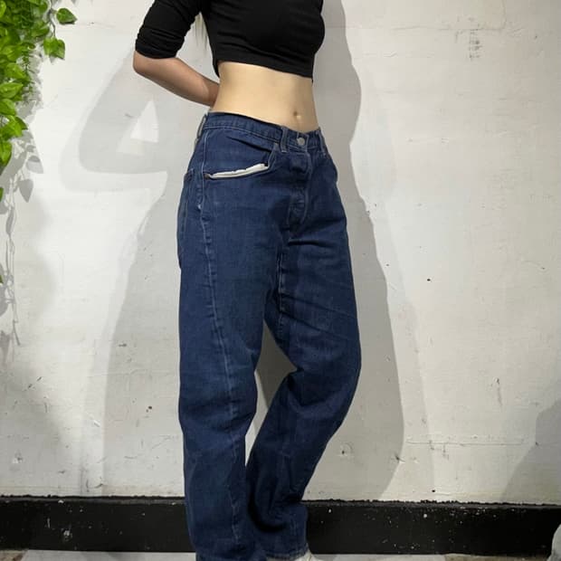 리바이스 진청 스키니 데님 팬츠 34