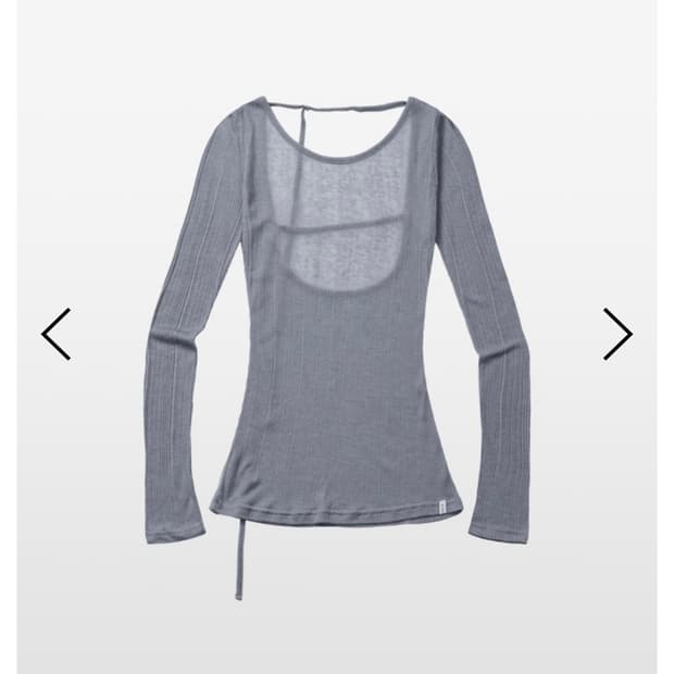 킴서울 OPEN BACK CORD LONG SLEEVE 애쉬블루