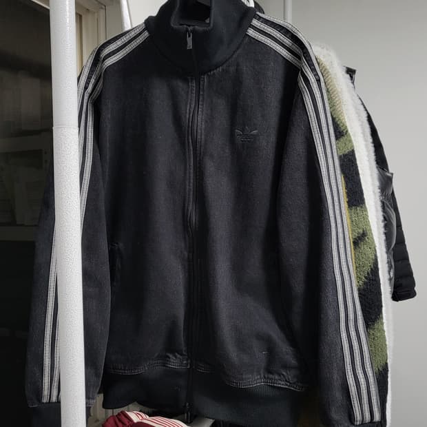 아디다스 데님 파이어버드 트랙탑 L