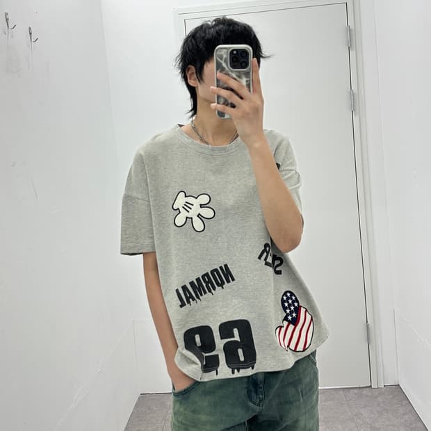 NONE vintage Mickey Mouse gray tee
