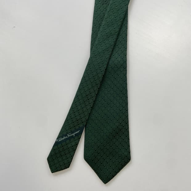 페레가모(Ferragamo) 명품 정품 모노그램 넥타이 8.6cm