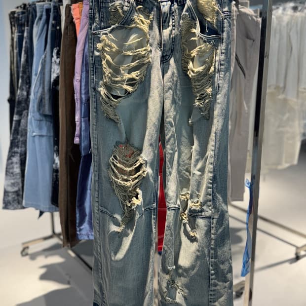 레씨토 Destroyed 데님팬츠