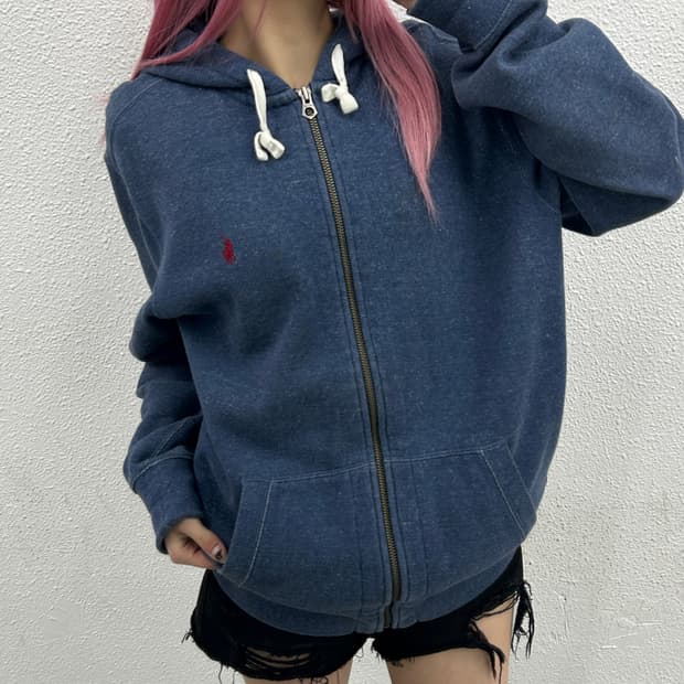 폴로 랄프로렌 레드포니 소라맛 후드집업 XL