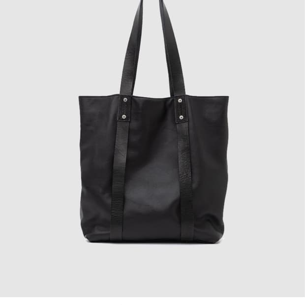 마이라이브러리-613 Raw Leather Tote Bag