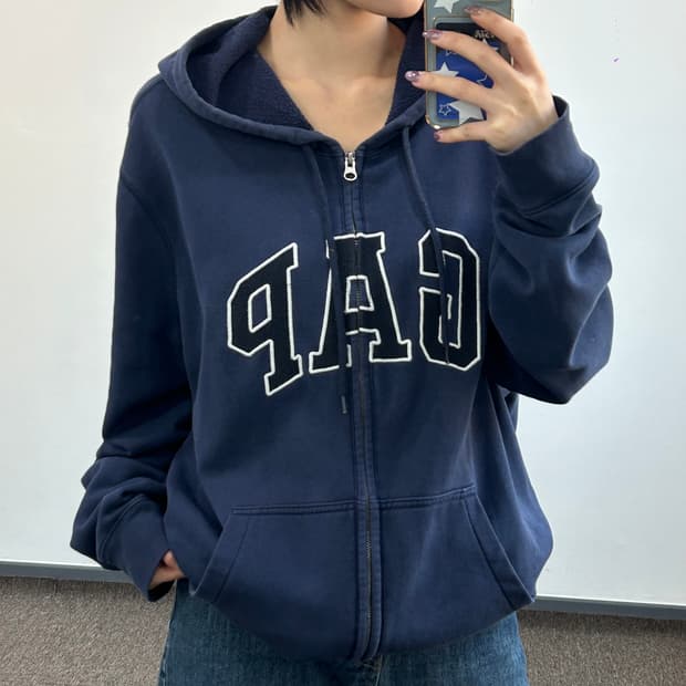 GAP 갭 네이비 후드집업 