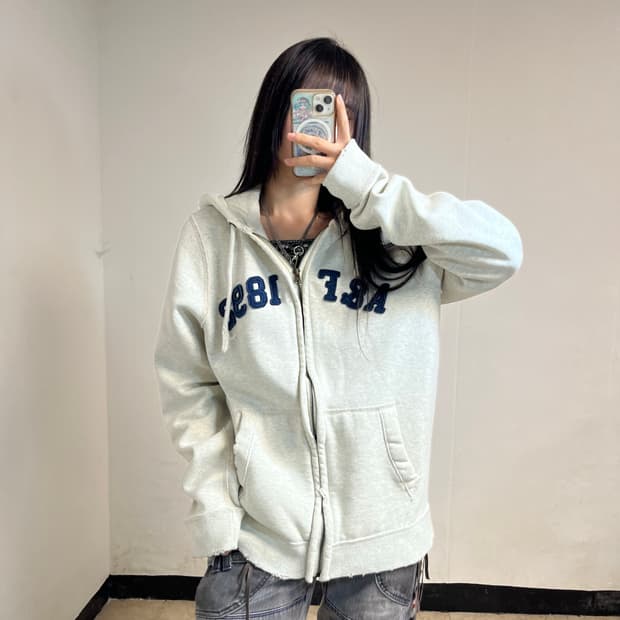 Abercrombie Melange Zip-Up Hoodie