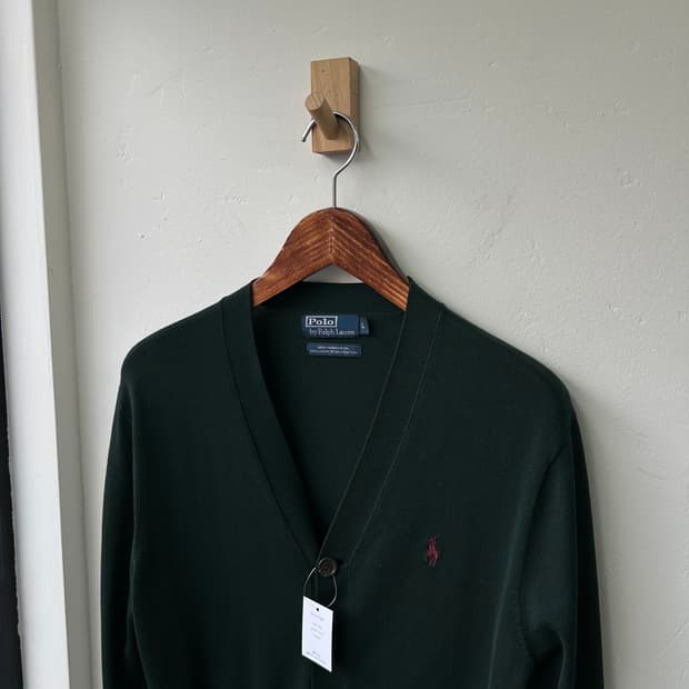 15750 - 폴로 랄프로렌 브이넥 니트 가디건 그린 