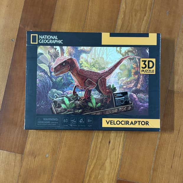 미개봉) 내셔널지오그래픽 벨로시랩터 공룡 피규어 조립 인테리어 소품