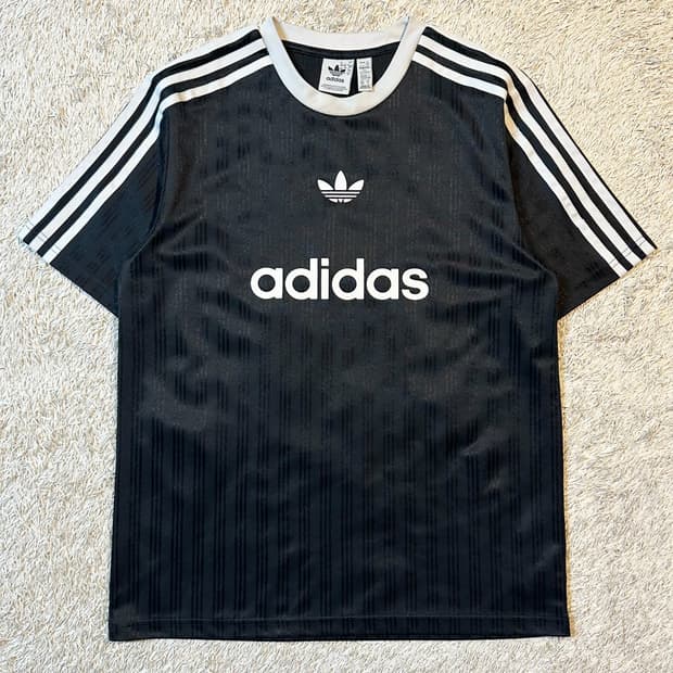 아디다스 ADIDAS 폴리 반팔 티셔츠 블랙