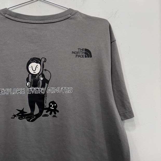 노스페이스 익스플로러 백프린팅 코튼 반팔티