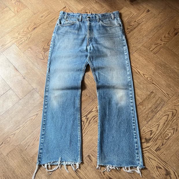 [34]70's 리바이스 20517-0217 오렌지탭 컷오프 플레어진