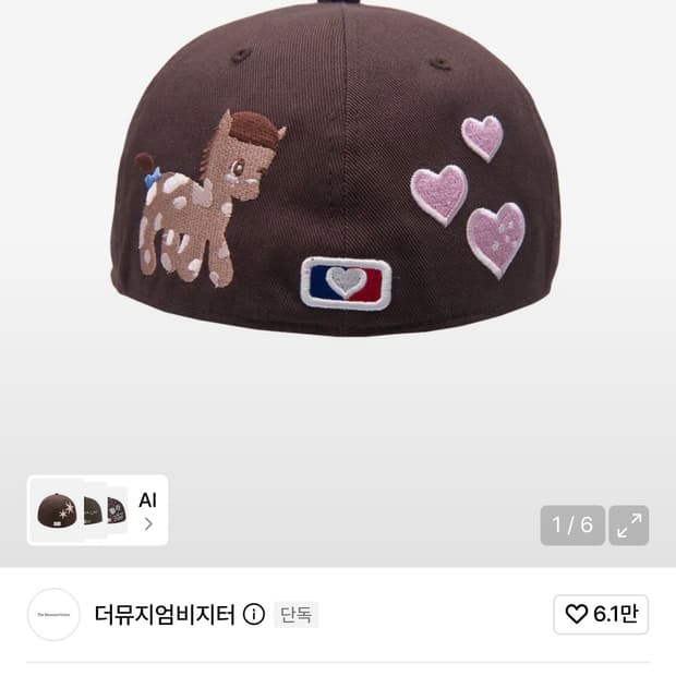  ( 박지훈 손민수 ) PONY EMBROIDERY CAP (BROWN)