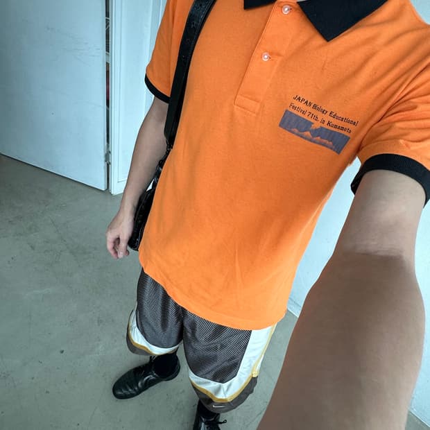 빈티지 유인원 그래픽 카라티 L Orange