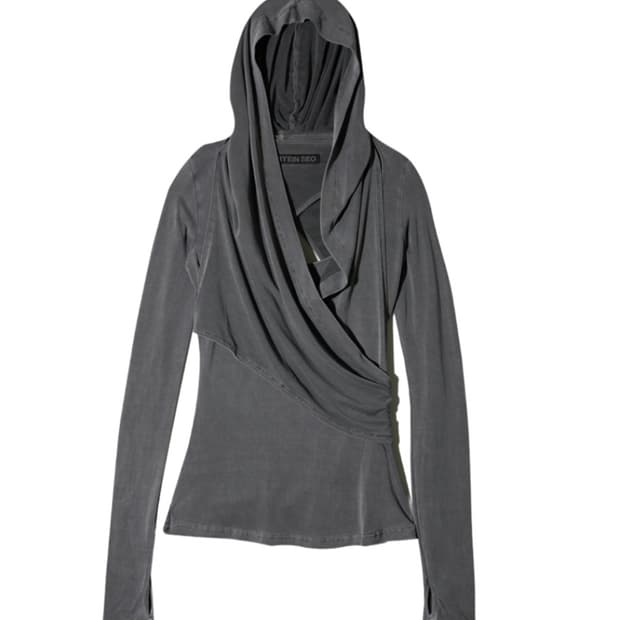 혜인서 후디드 저지 탑 차콜