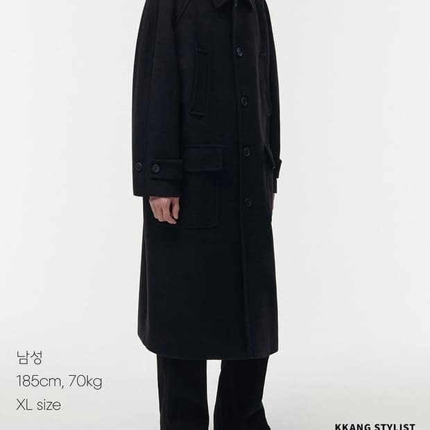 [L] 무신사 스탠다드 캐시미어 블렌드 맥시 발마칸 코트