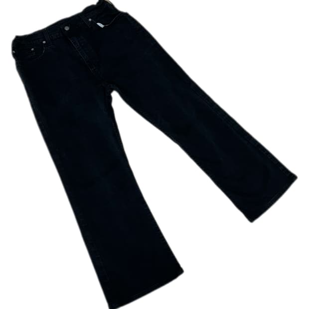 리바이스 527 로우 부츠컷 블랙 워싱 데님팬츠