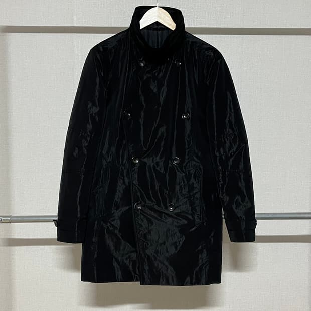 솔리드옴므 우영미 블랙 더블 버튼 코트 100