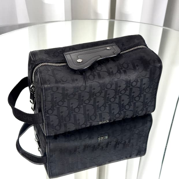 신형 디올 오블리크 링고 토일레트리백 블랙 파우치 클러치