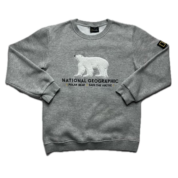 [아동] 네셔널지오그래픽 북극곰 맨투맨 중고 구제 빈티지