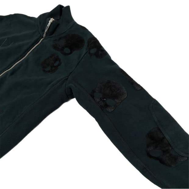 HYDROGEN H2J Skull Flower Zip Up