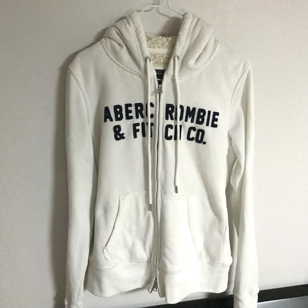 아베크롬비 후드집업 화이트 M