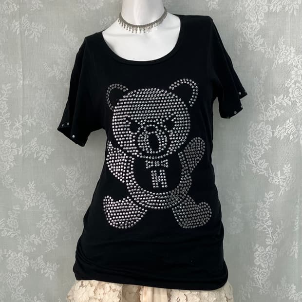 히스테릭글래머 스터드 히스베어 반팔 갸루 y2k287