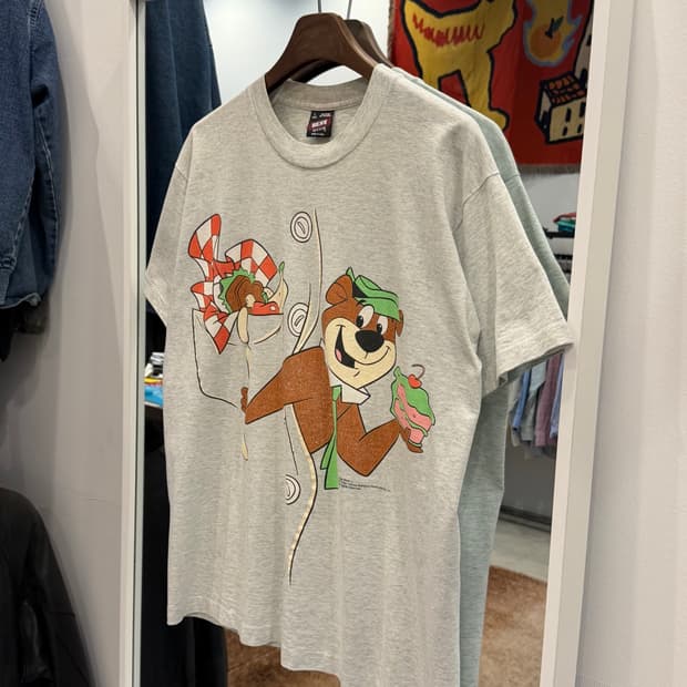 90s Fruit of the loom Yogi Bear 카툰 티셔츠