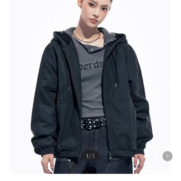 [새제품/XL] 아일릿 윤아 착용. 슈퍼드라이 피그먼트 자켓