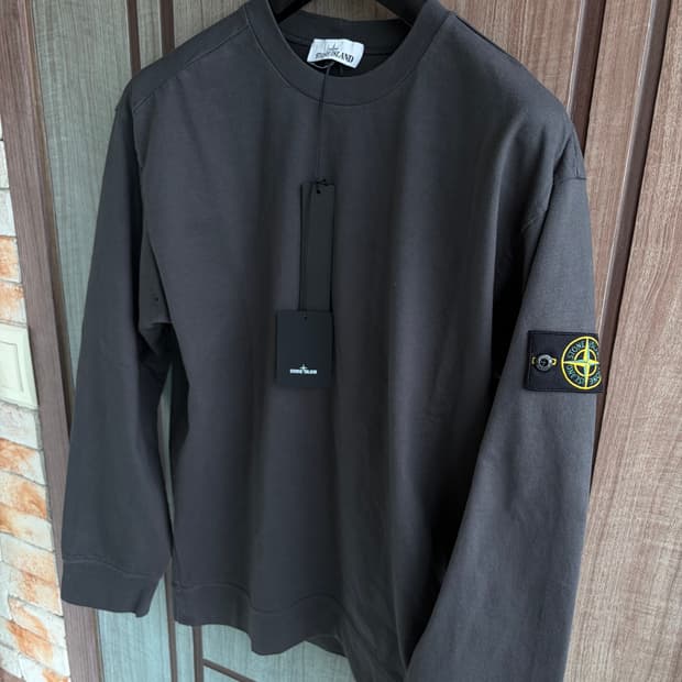 새상품(XL)스톤아일랜드 와펜 가먼트 다이드 헤비 코튼 다크그레이
