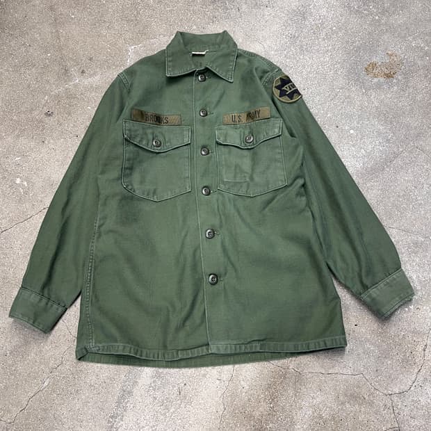 70‘s US Army 7사단 OG-107 유틸리티 셔츠