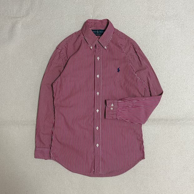 폴로 랄프 로렌 슬림핏 스트라이프 셔츠