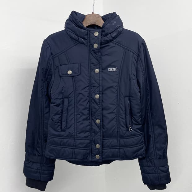 디젤 로고 절개 버클 디테일 자켓 