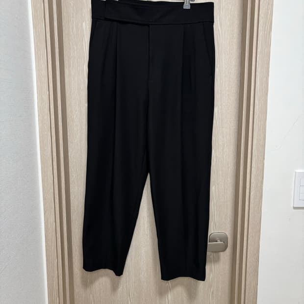 시스템옴므 캐쥬얼핏 원턱 백밴딩 슬랙스86(34")/블랙