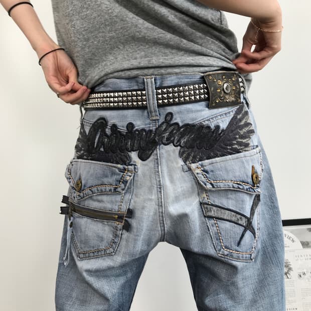 Origin Y2K Embroidery Denim Pants