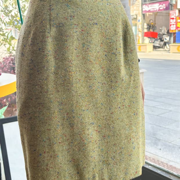 알본빈티지 L'est rose 미디 스커트