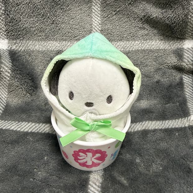 산리오 포차코 골라담는 빙수 마스코트