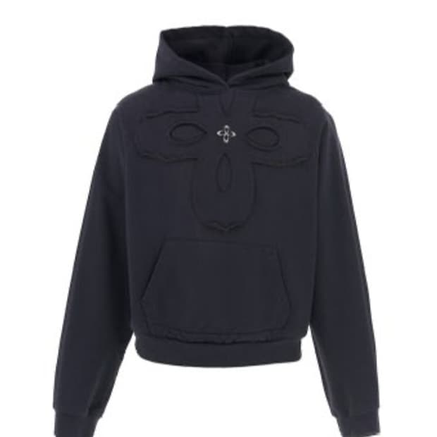 써저리 클로버 로고 후드 블랙