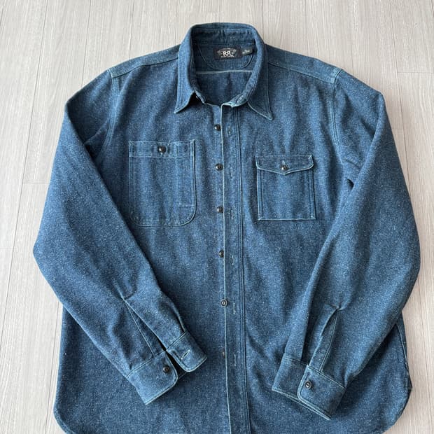 예전모델 rrl 더블알엘 인디고 워크 셔츠 xl