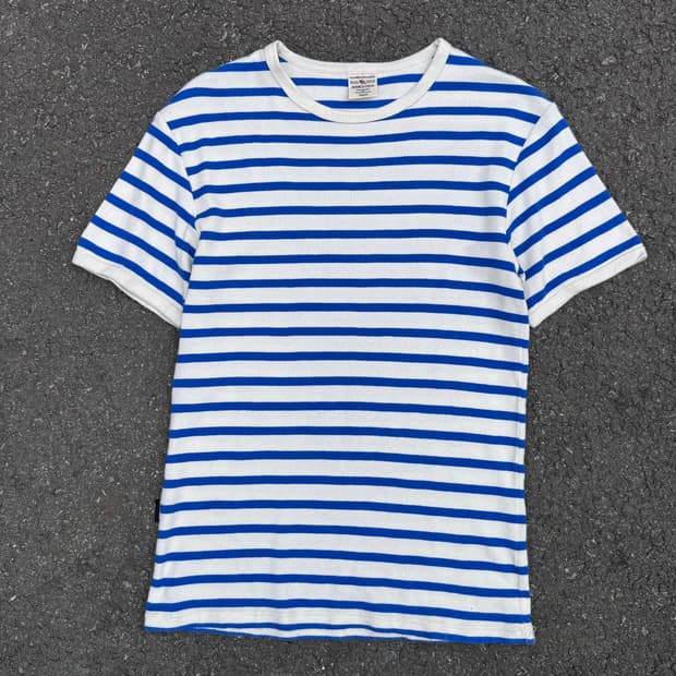 아비렉스 스트라이프 반팔티셔츠 