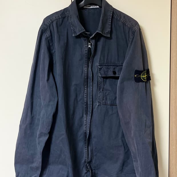 스톤아일랜드 올드이펙트 네이비 오버셔츠