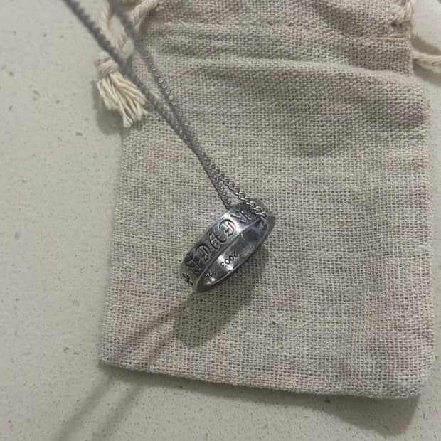 크롬하츠 2003 각인 반지 목걸이