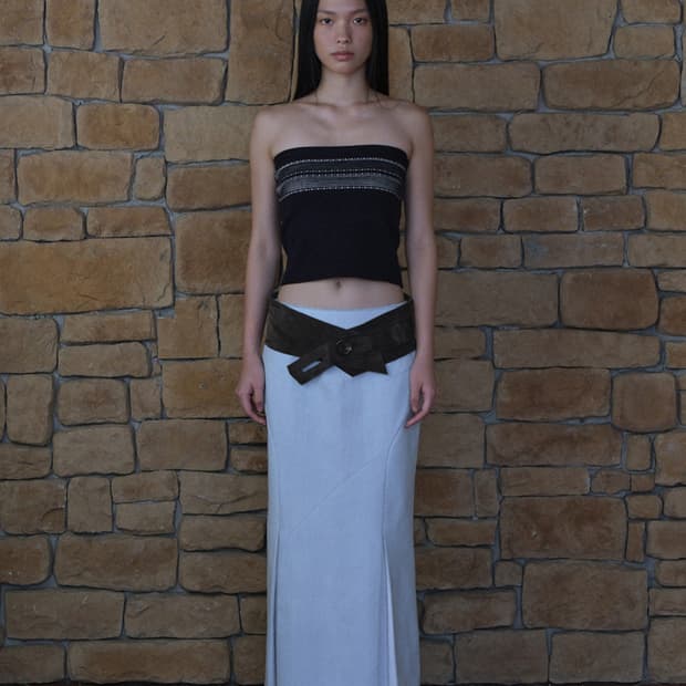 VERSO Low Wide Belt [카키브라운]