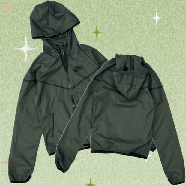 나이키 카키 테크팩 후드 바람막이 빈티지 아웃도어 캠퍼 스포티