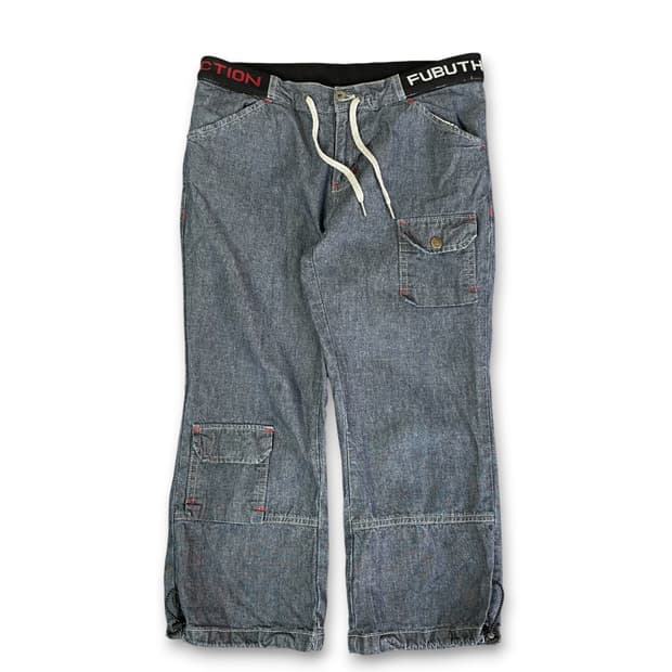 후부 00s 빈티지 데님 7부 밴딩 팬츠 M